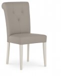 Monaco Pair Of Grey Bonded Upholstered Chairs