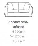 Memworth 3 Seater