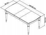 Monaco 1.4m Extending Dining Table + 4 Crossback Chairs