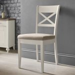 Monaco Pair Of Grey Fabric Crossback Chairs