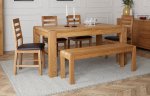 Berwick 1.35m Extending Dining Table + 4 Ladderback Chairs