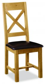 Saleta Crossback Leather Seat Chair