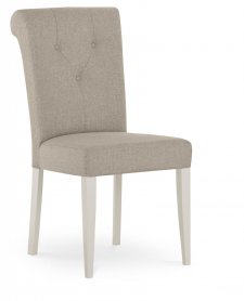 Monaco Pair Of Grey Fabric Upholstered Chairs