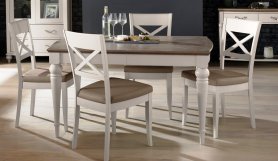 Monaco 1.4m Extending Dining Table + 4 Crossback Chairs