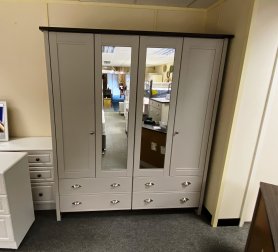 Tivoli Grey 4 Door 4 Drawer Robe