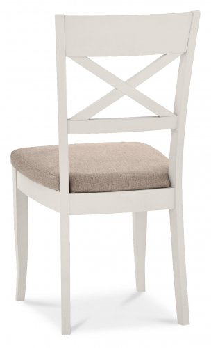 Monaco Pair Of Grey Fabric Crossback Chairs