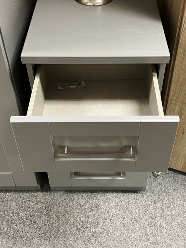 Alpha Grey 3 Drawer Bedside