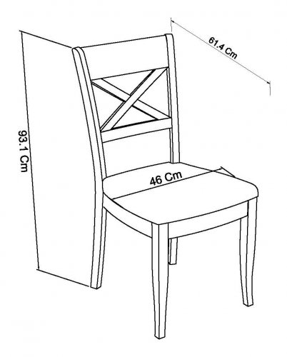 Monaco Pair Of Grey Bonded Crossback Chairs