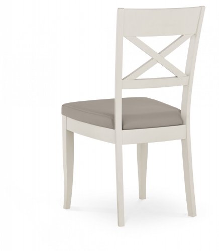 Monaco Pair Of Grey Bonded Crossback Chairs