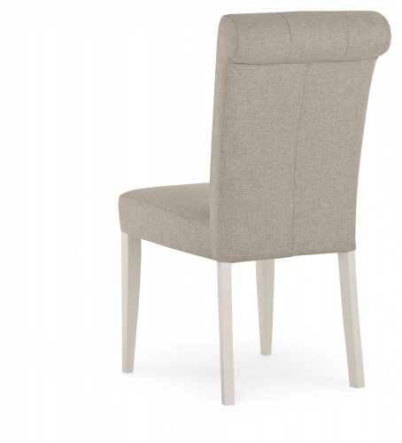 Monaco Pair Of Grey Fabric Upholstered Chairs