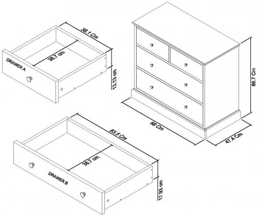 Ashvale 2 + 2 Wide Chest