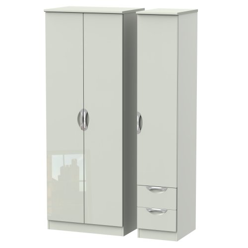 Camelia Tall 3 Door Drawer Robe