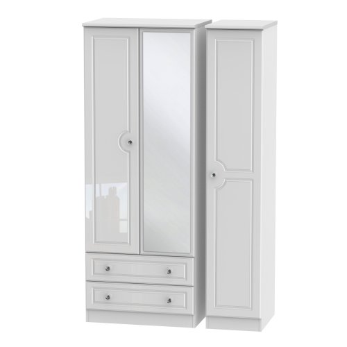 Balmante Tall 3 Door 2 Drawer Robe + Mirror