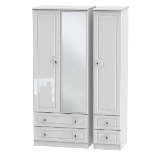 Balmante Standard 3 Door 4 Drawer Robe + Mirror