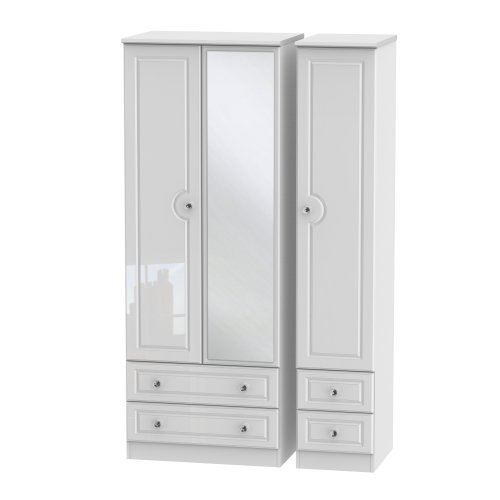 Balmante Tall 3 Door 4 Drawer Robe + Mirror