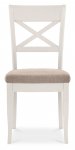 Monaco Pair Of Grey Fabric Crossback Chairs